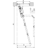 Schody strychowe drewniane firmy KEYLITE KYL 55x100 cm 160kg